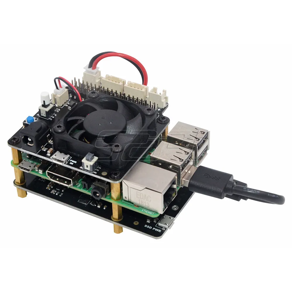  52Pi X870 M.2 NVMe SSD Schild Expansion Board 2280/2260/2242/2230 für Raspberry Pi 1 Modell B +/2 B
