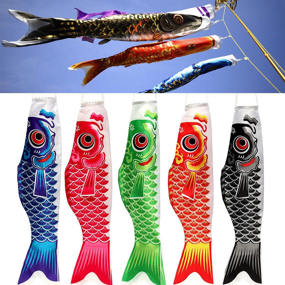 40cm/55cm/70cm Japanese Windsock Carp Flag Koi Nobori Sailfish Fish