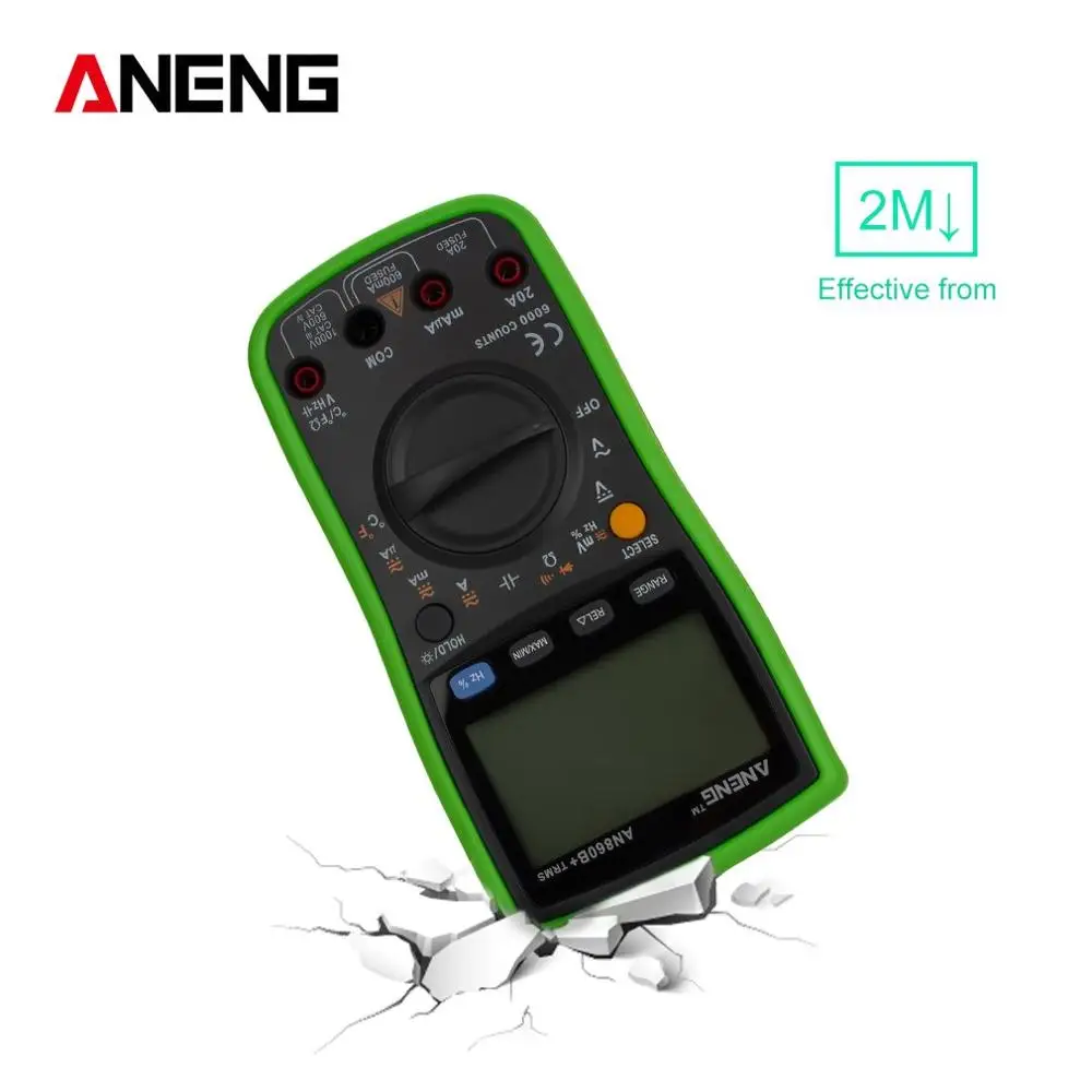 ANENG AN860B + 6000 отсчетов ЖК Аналоговый Цифровой мультиметр DMM детектор тестер пиковый