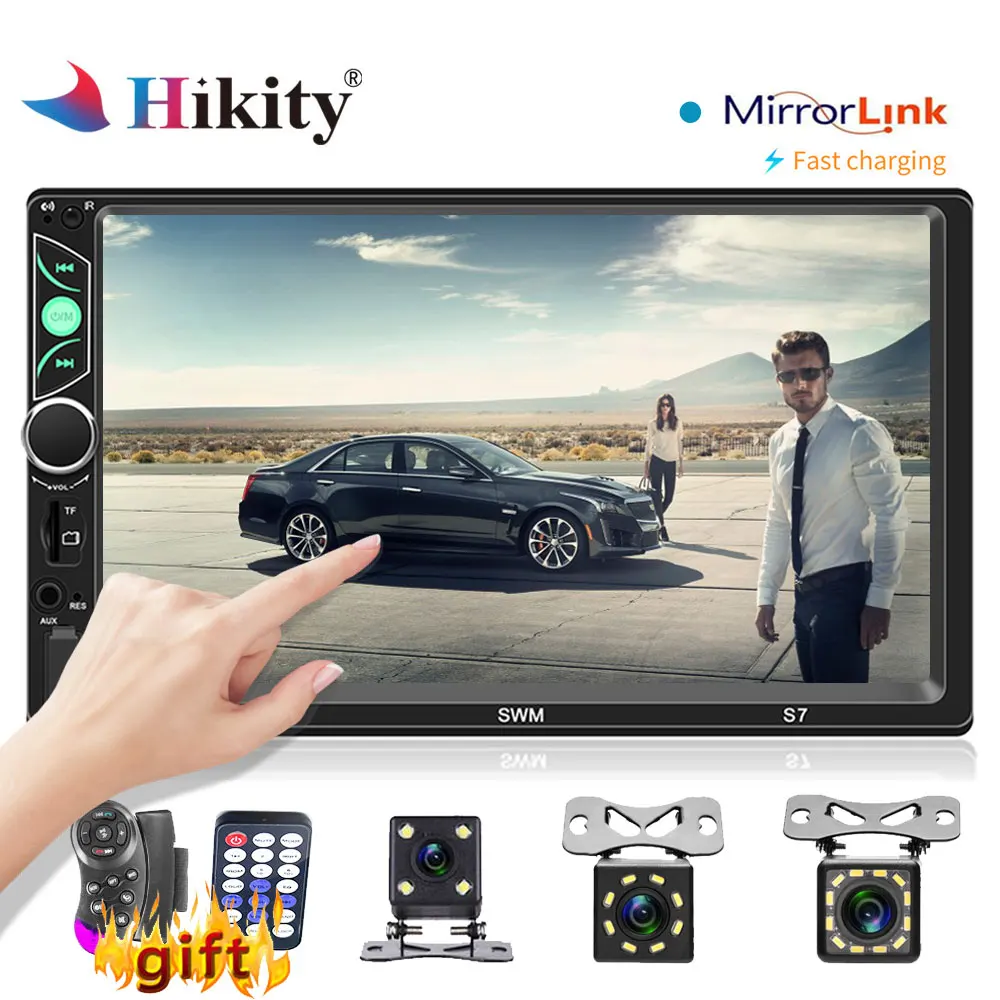 

Hikity 2din Car Radio 7" Touch mirrorlink Auto audio Player MP5 Player Autoradio Multimedia Player with IOS/Android Mirror Link