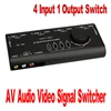 Practical AV Audio Video Signal Switcher 4 Input 1 Output  Switch for TV game player for XBOX Playstation 2 with RCA cable ► Photo 3/6