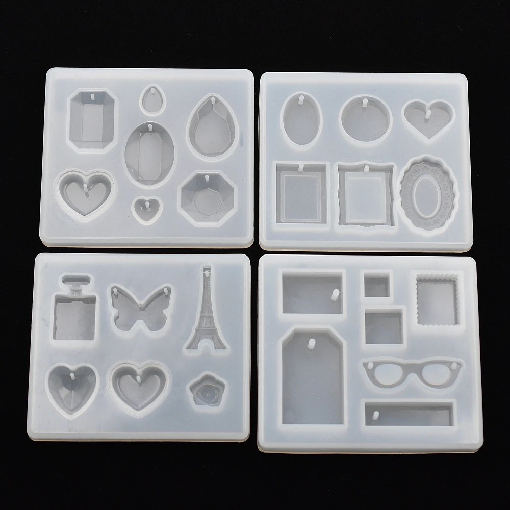 SNASAN Multi style Pendant Silicone Mold button number letter Resin Silicone Mould handmade DIY Jewelry Making epoxy resin molds