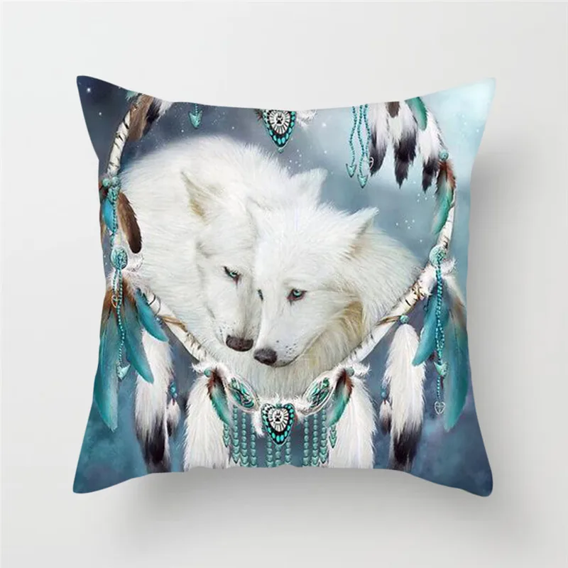 Fuwatacchi наволочка с принтом Луны волка, декоративные подушки, наволочка, домашний декор, наволочка в виде животного для дивана, стула - Цвет: PC05829