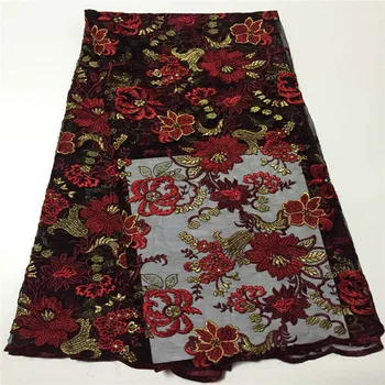 

New Design African Lace Fabrics 2019 High Quality Lace French Lace Fabric For Party Dress Nigerian Beaded Lace Fabric