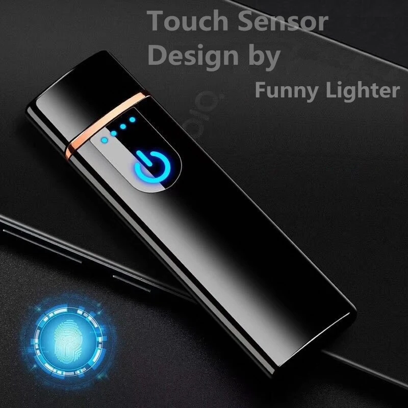 Лазерная зажигалка с логотипом, USB Электронная Вольфрамовая турбо-зажигалка с сенсорным плазменным ARC зажигалки ультра тонкая для сигарет курить