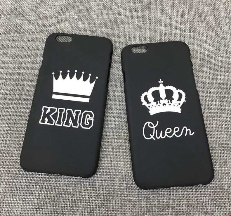 Best 2016 New Style Fashion Luxury King Queen Princess Coque For iPhone 5 5S SE 6 6S 7 7Plus Phone Cases PC Back Mate Covers Caso