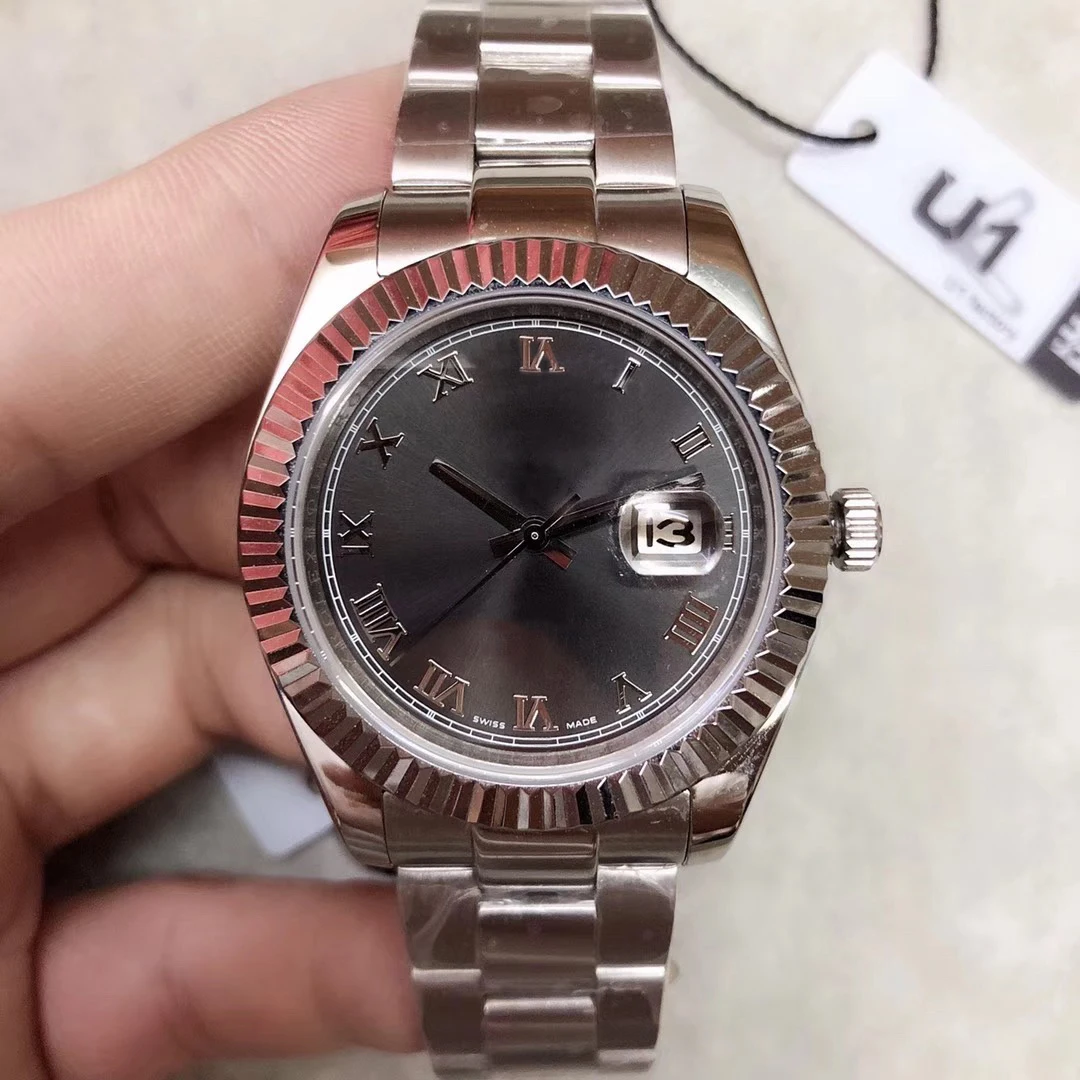 

2019 new hot sale U1 factory AAA high quality top men's watch DATE series 41MM black dial stainless steel strap sapphire watch