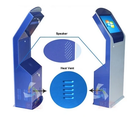 Автономный кассовый киоск с купюроприемником/самозаселяющийся киоск с Биометрическим считывателем отпечатков пальцев
