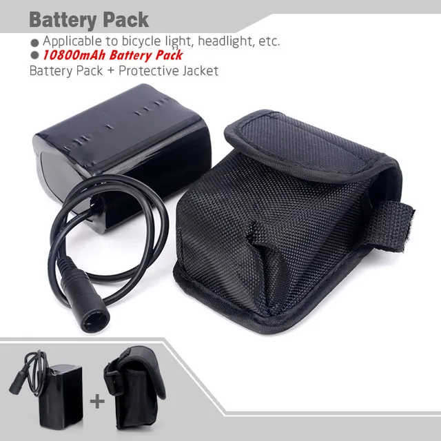 Best Offers Free Shipping 18650 Bike battery 8.4V 10800mAh 6x18650 Battery pack For  LED Bicycle Lights With Pouch