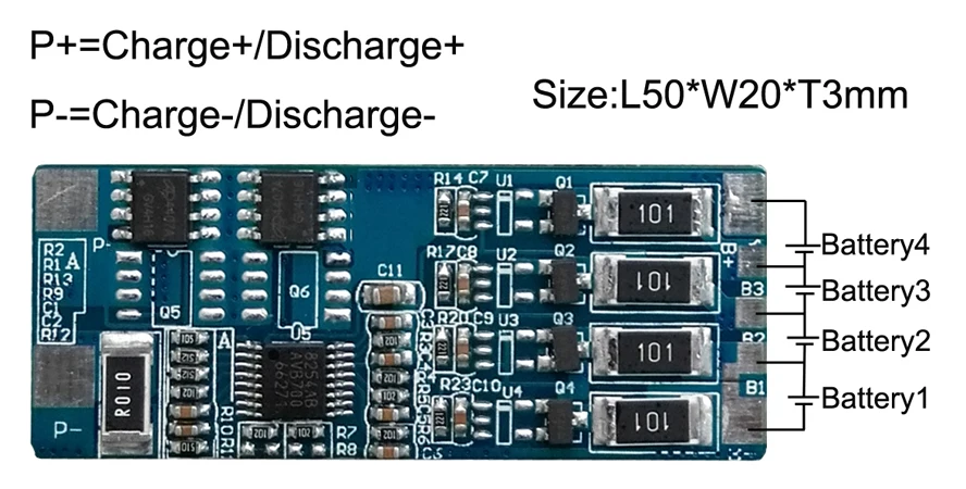 Бесплатная доставка 2 шт. 4S 8A литий-ионный BMS батарея PCM Защитная плата для литий-ионных аккумуляторов SH04008008-LB4S8A