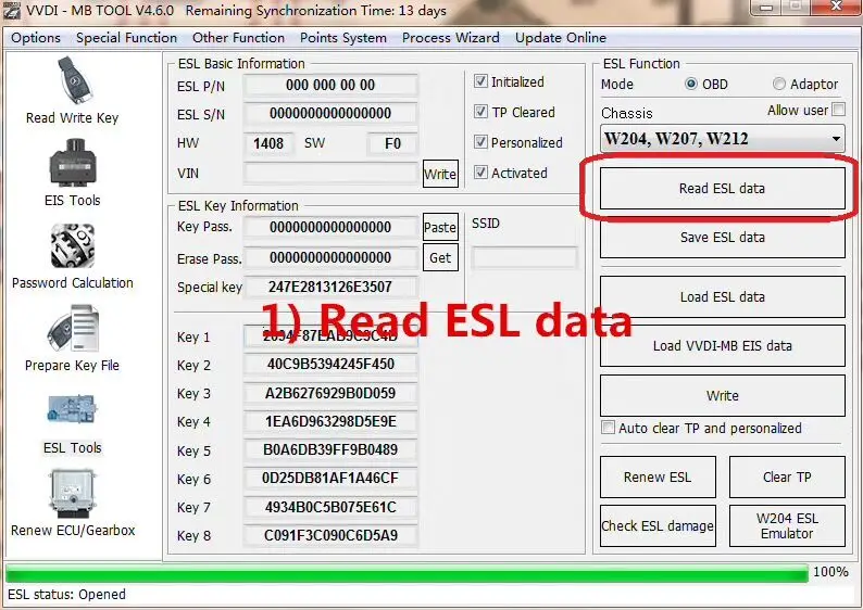 Эмулятор RIOOAK ELV ESL NEC Стандартный чип для Mercedes Benz W204 W207 W212 ELV|Ключ от авто| |