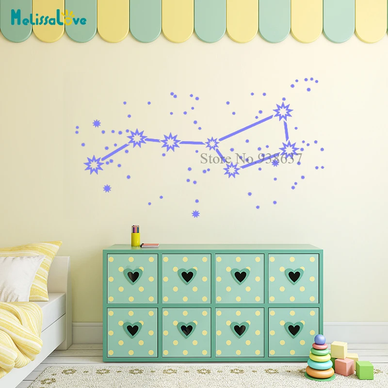 

Constellations The Decal Big Dipper Living Room Vinyl Wall Home Decor Nursey Decoration Removable Vinyl Wall Stickers B913