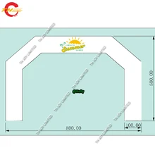 8x5 м изготовленный на заказ надувная АРКА для продажи