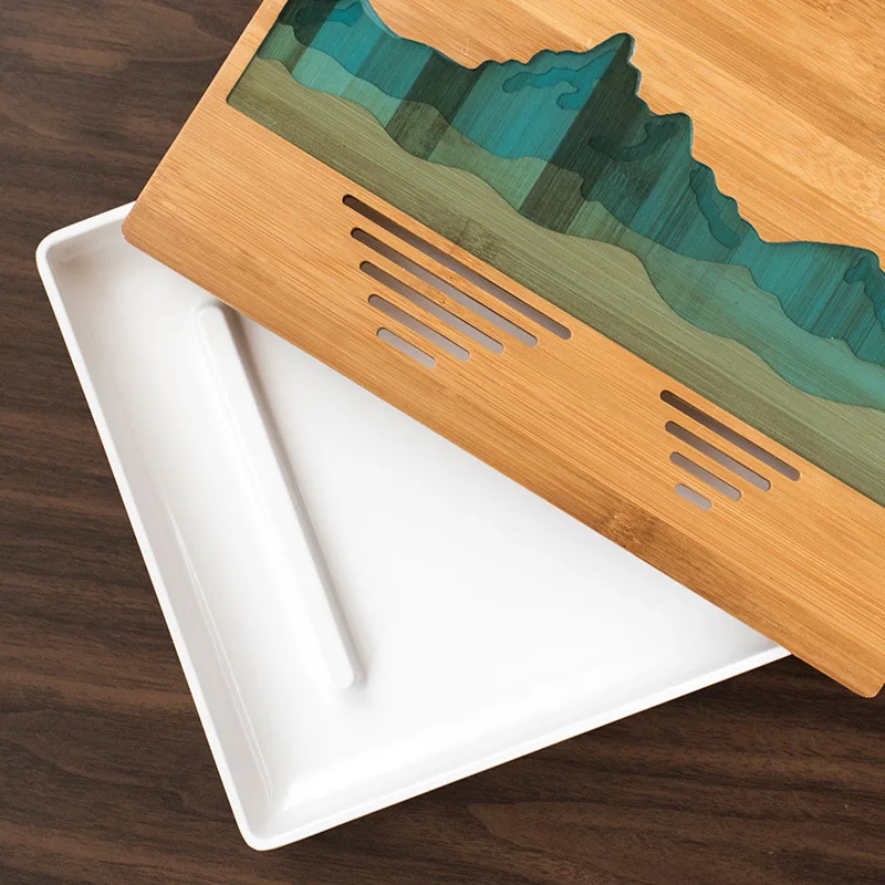  TANGPIN plastics and bamboo tea trays tea table handmade serving tray kung fu tea accessories