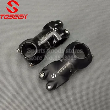 

TOSEEK bicycle stem aluminum alloy & packing Carbon Fiber Carbons Stand Stem Bicycle Parts Angle 7 Degree 25.4x50/60/70/80mm