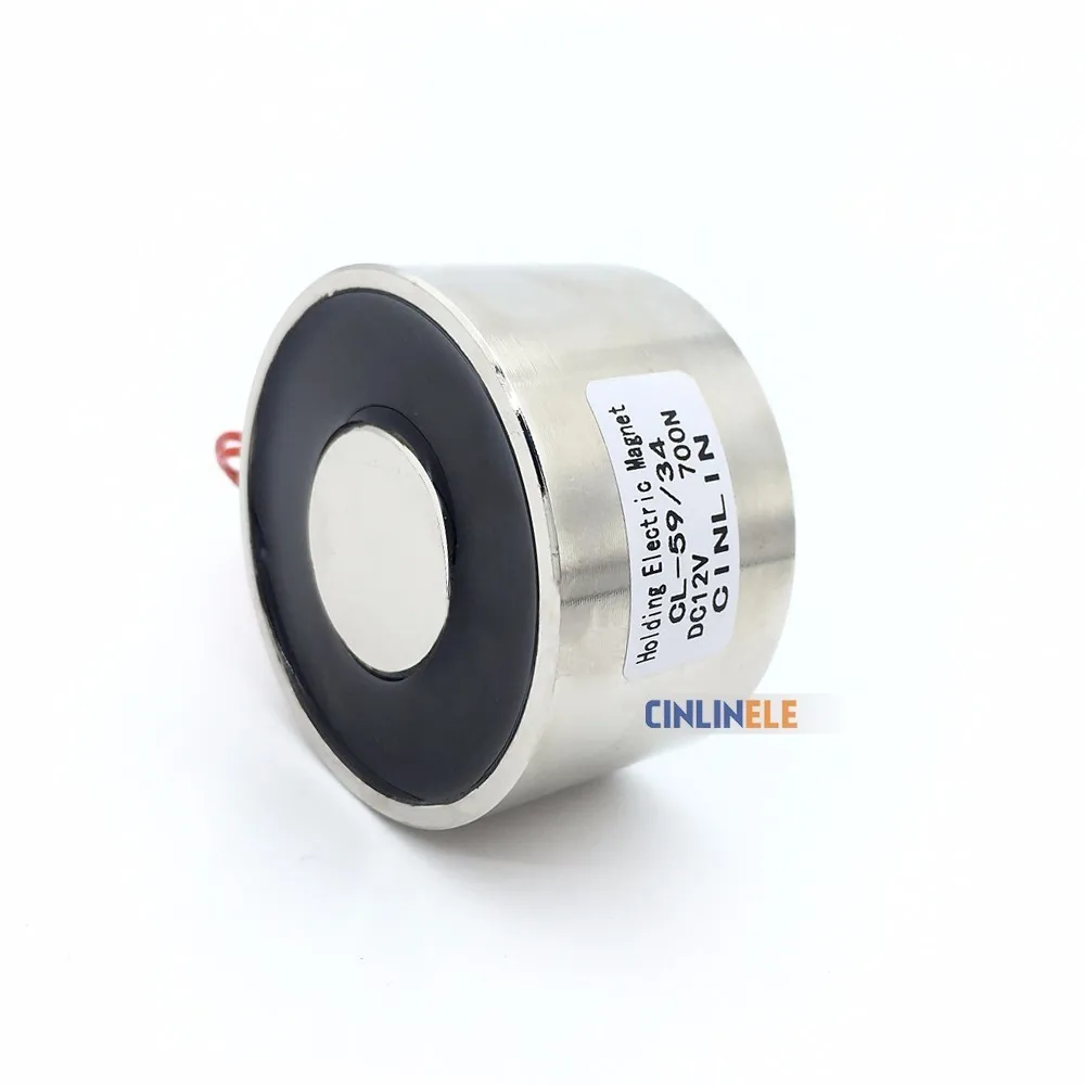 D59mm * H34mm Холдинг Электрический магнит подъема 70 кг/154lbs/700N электромагнитный