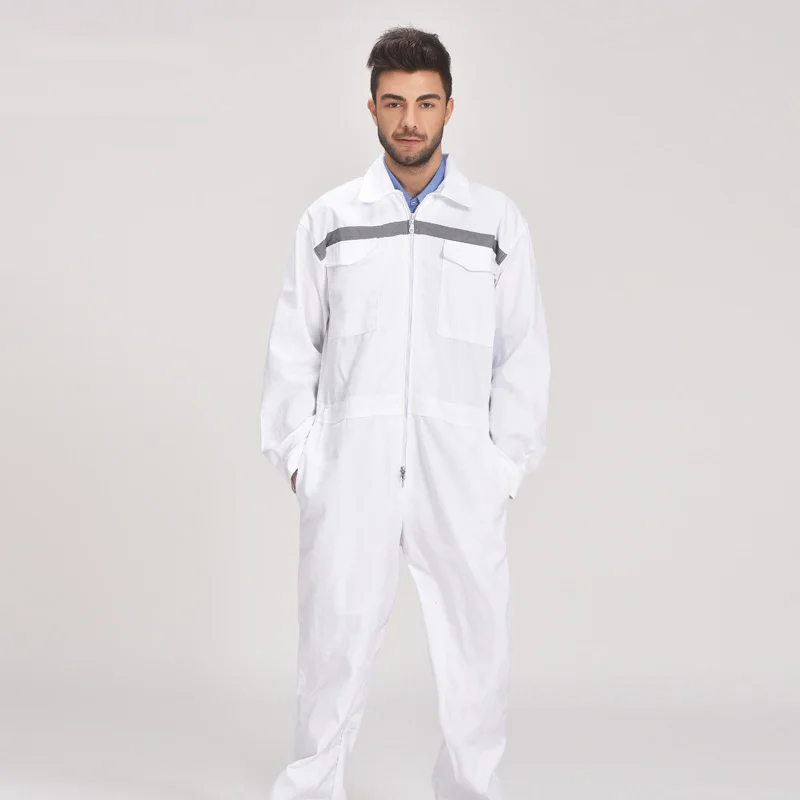 New Mechanic wear Men's dust proof white overall workwear with