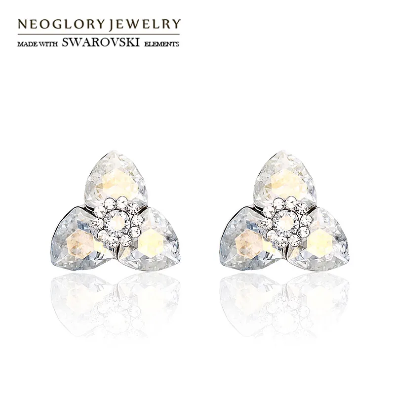 

Neoglory Ausria Crystal & Czech Rhinestone Stud Earring Geometric Style Alloy Plated Jewelry For Lady Sale Gift
