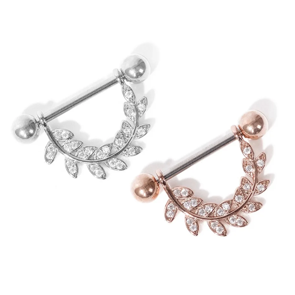 

Body Jewelry Teeth Grillz 1pc Medical Surgical Steel Zircon Gem Septum Nose For Clicker Piercing Ring Body Jewerly Nipple 14g