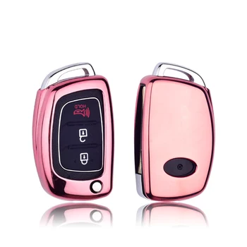 

Pink Smart TPU Key Cover Fob Case for Hyundai