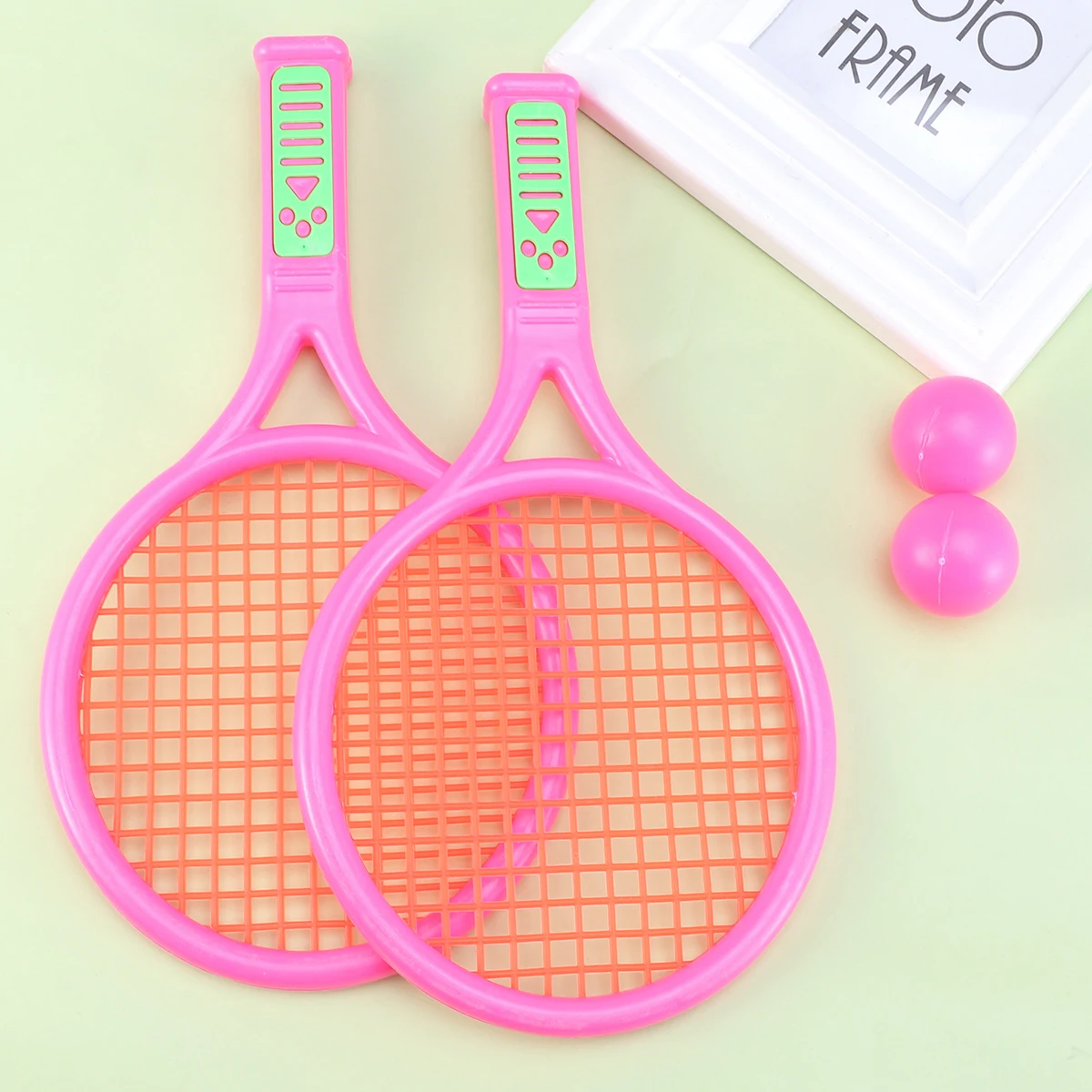 1 пара, Детские теннисные ракетки для Пластик ракетки для бадминтона игра реквизит для Начальная школа детский сад(случайным образом