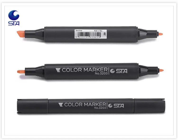 STA12 манга цвета двухсторонняя кисть маркер SkinTones набор маркеров для живописи для эскиза графический дизайн фигуры мультфильм комикс цвет кожи