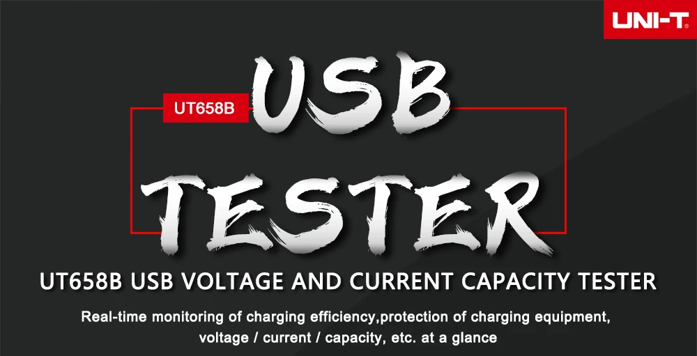 USB тестер UNI-T UT658B dc Цифровой вольтметр UT658 напряжение измеритель тока Амперметр детектор Банк питания зарядное устройство индикатор