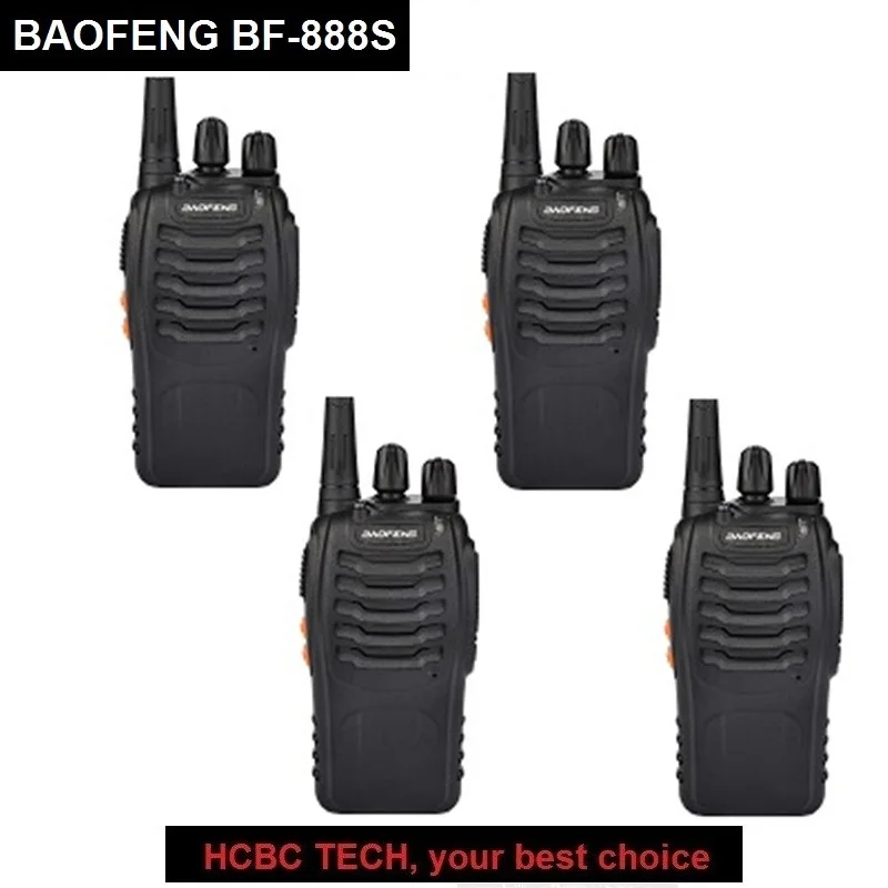 4 шт. BAOFENG BF 888S рация UHF Ham радио приемопередатчик коммуникатор портативный CB BF888S
