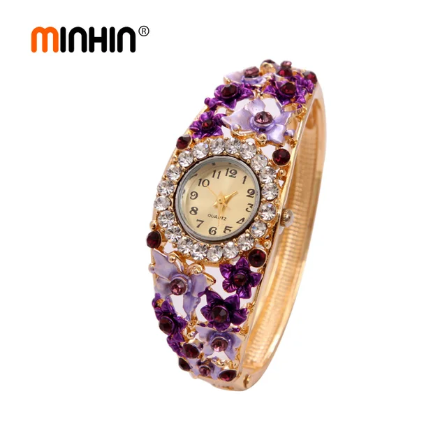 minhin women casual quartz watches green purple colorful rose