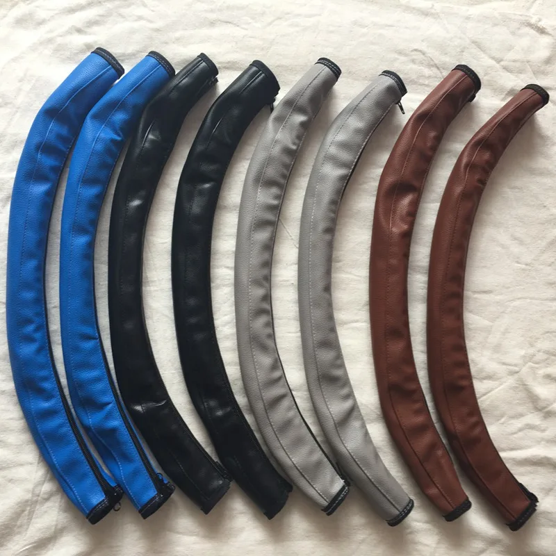 leather pushchair handle covers