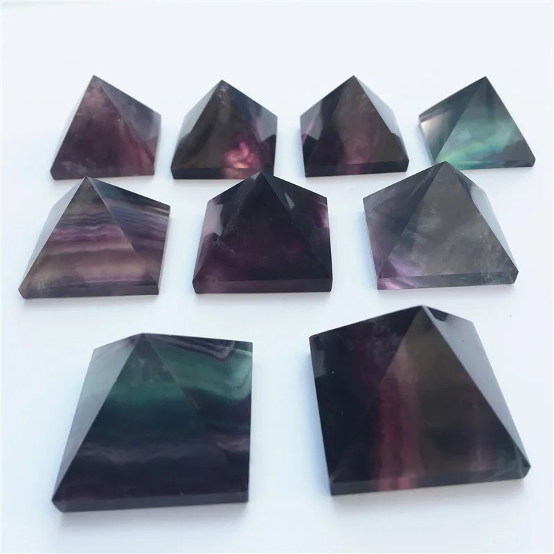 

1pc The high quality natural fluorite crystal pyramid can be used to dispel evil and improve the environment
