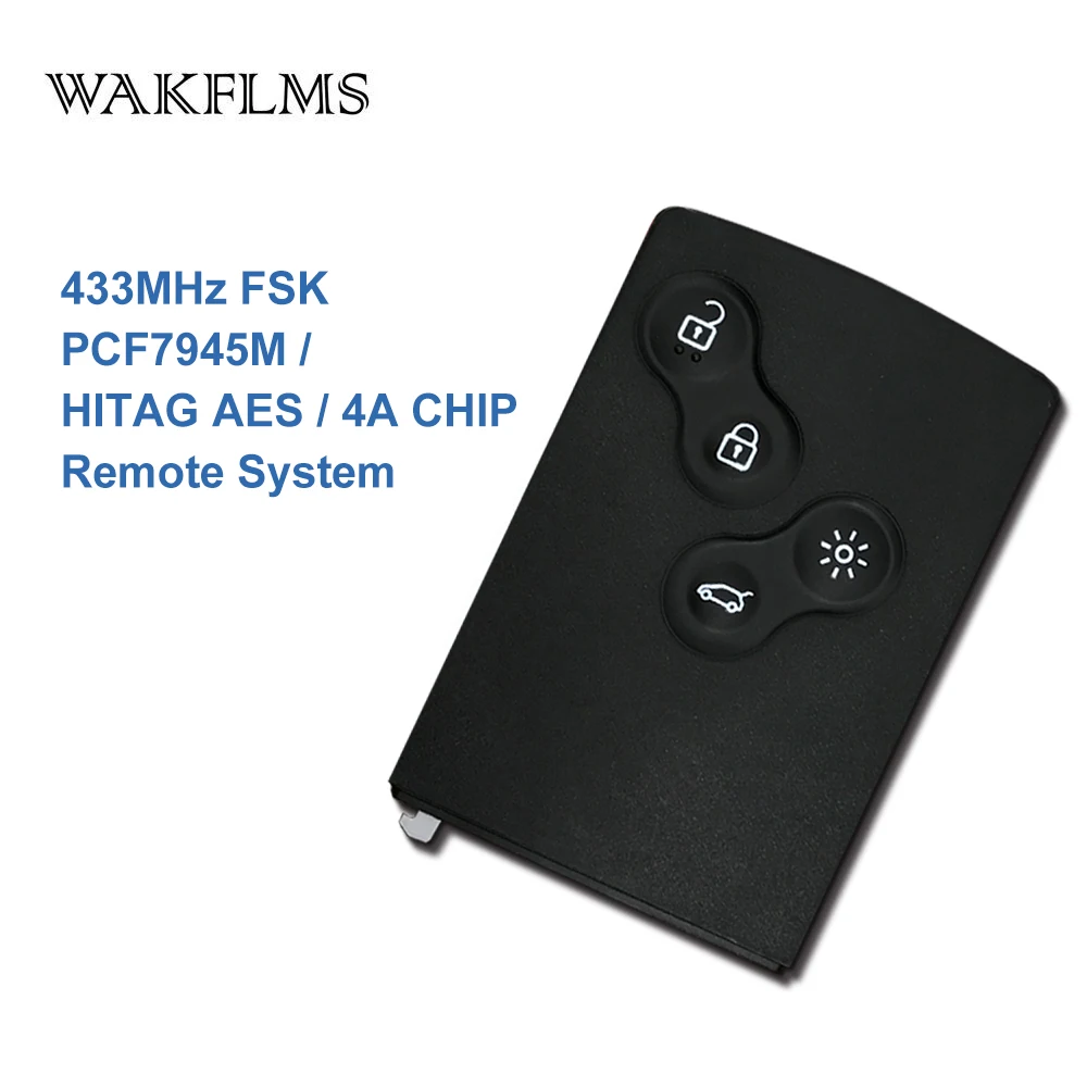 OEM 4 пуговицы 433 434 мГц PCF7945M 4A чип без Keyless Go удаленной машине ключ Smart Системы для