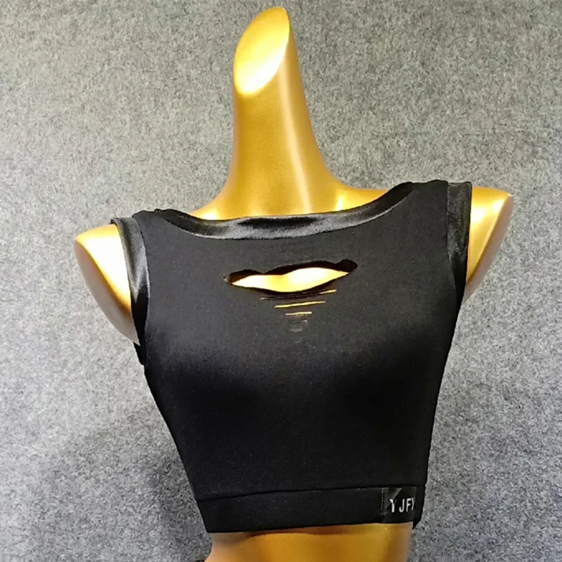 

Latin Dance Top Adults Black Tassel Shirts Ladies Practice Performance Competition Clothing Stage Wear Women Rumba Tops DN3396