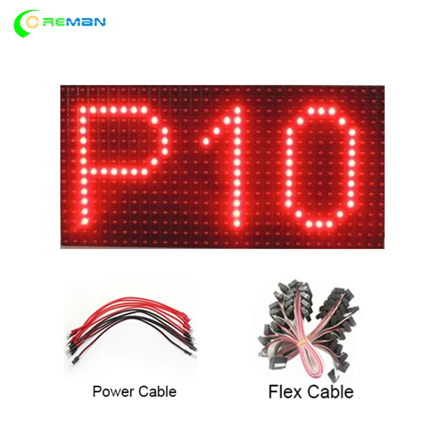 

10mm P10 Outdoor 1/4 Scan single red color Epistar Chip led message display Panel Module 320x160mm