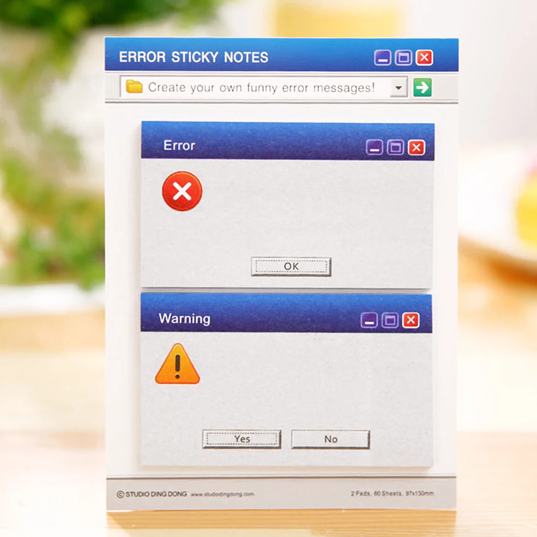 Error note. Error стикер.