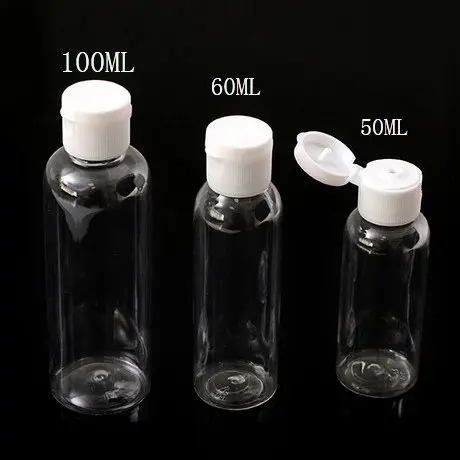 

2PCS 50ml/60ml100ml Travel Cosmetics Bottle Transparent Shampoo Bottling Trial Loading Small Sample Cosmetic Bottle Storage Box