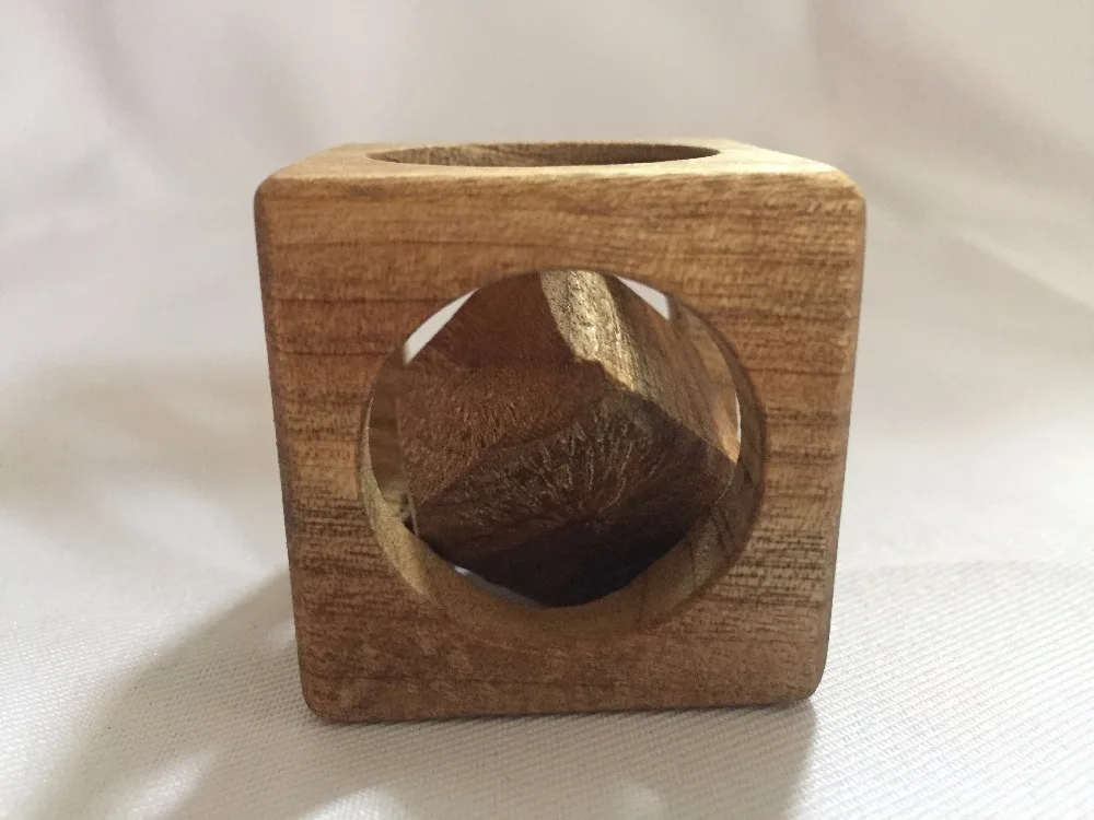 

4x4x4cm Natural Color Finger Cube in Cube Infinity Gadget Stress Relief Decompression Toy Physics Science Discovery Kids Toys