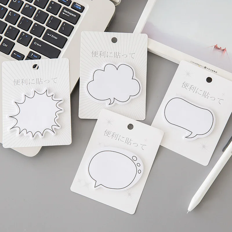 

1 Pcs Creative Simple Japanese Dialogue Box Series Post-it Notes N Times Memo Pad Sticky Notes Kawaii Stickers memo pad