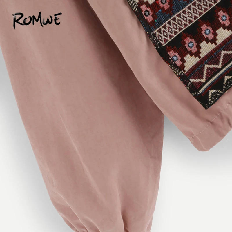 ROMWE, розовая осенняя куртка с карманами на молнии спереди, женская одежда, женские куртки и пальто, повседневная одежда, Весенняя женская верхняя одежда