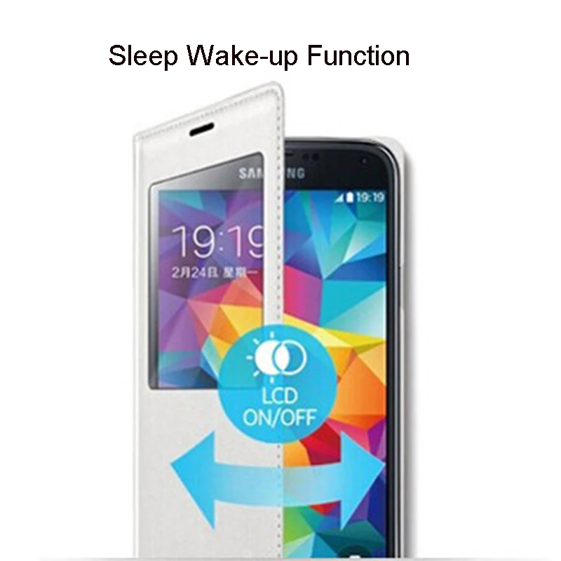 Для Samsung Galaxy S5 мини чехол Бесплатный ответ простое окно из искусственной кожи с