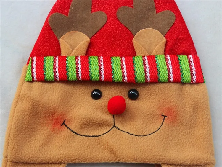 Горячая новинка, хорошее качество, новинка, рождественские вечерние шапки, снеговик, Санта-Клаус, мультяшный набор для вечеринки, шляпа, украшения, красный, зеленый