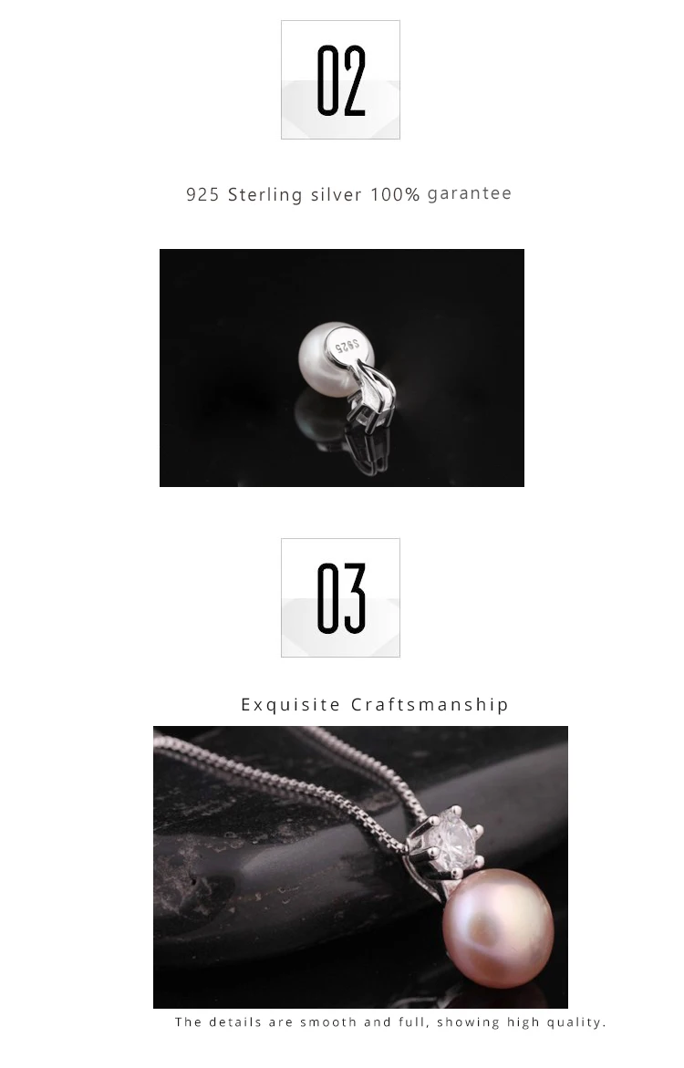[MeiBaPJ] простой жемчужный кулон ожерелье из стерлингового серебра 925 пробы классический кулон с серебряной коробкой цепочка, ювелирное изделие из драгоценных камней для женщин