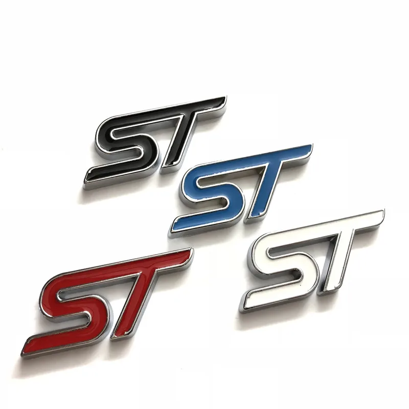 

1X Metal 3D Car Styling ST Front Grille Sticker Car trunk Emblem Badge Chrome Sticker