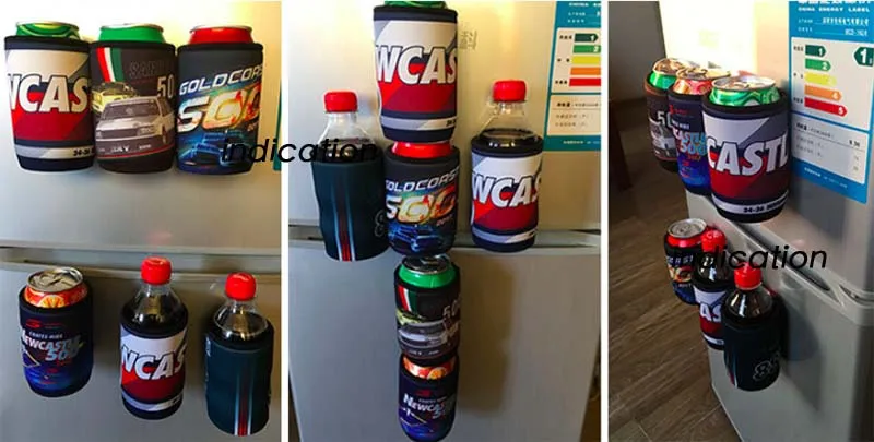 500 pcs 자석 neoprene 스텁 홀더 맥주 수 생일 파티 축하 동안 캔에 대 한 피크닉 쿨러 가방 웨딩 선물 comp