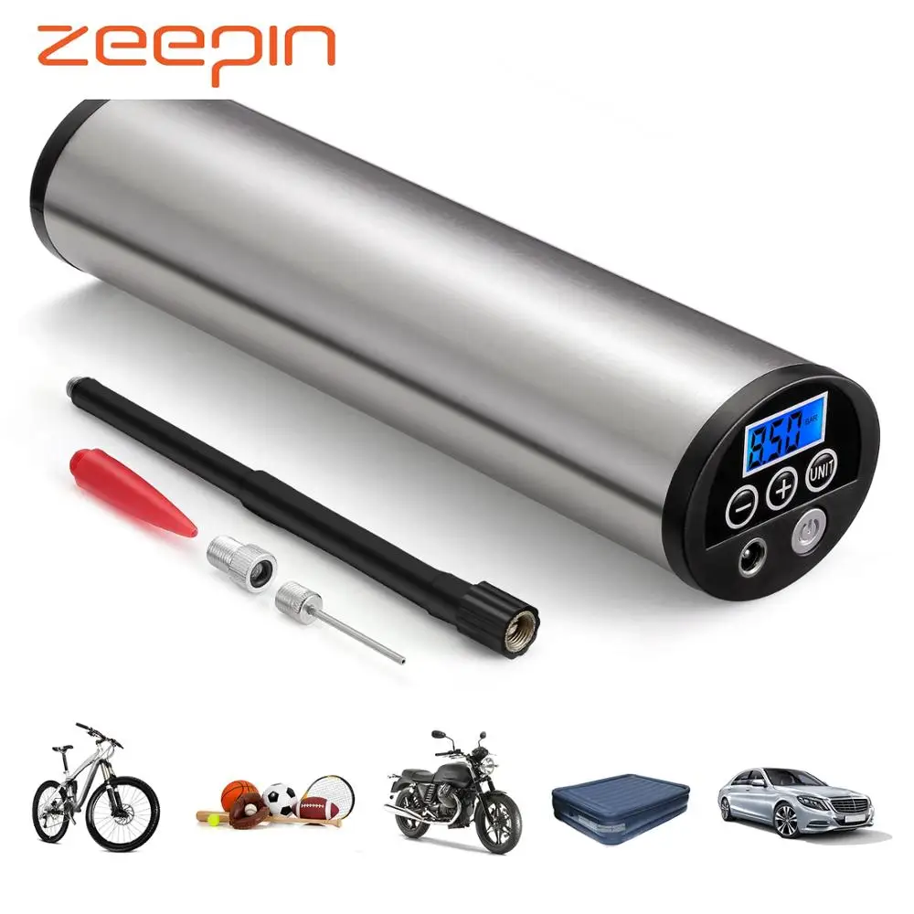 

Electric Car Inflatable Pump 150PSI Handheld Air Inflator Recharge with Tire Pressure Digital Display USB for Bike Car Toy Motor