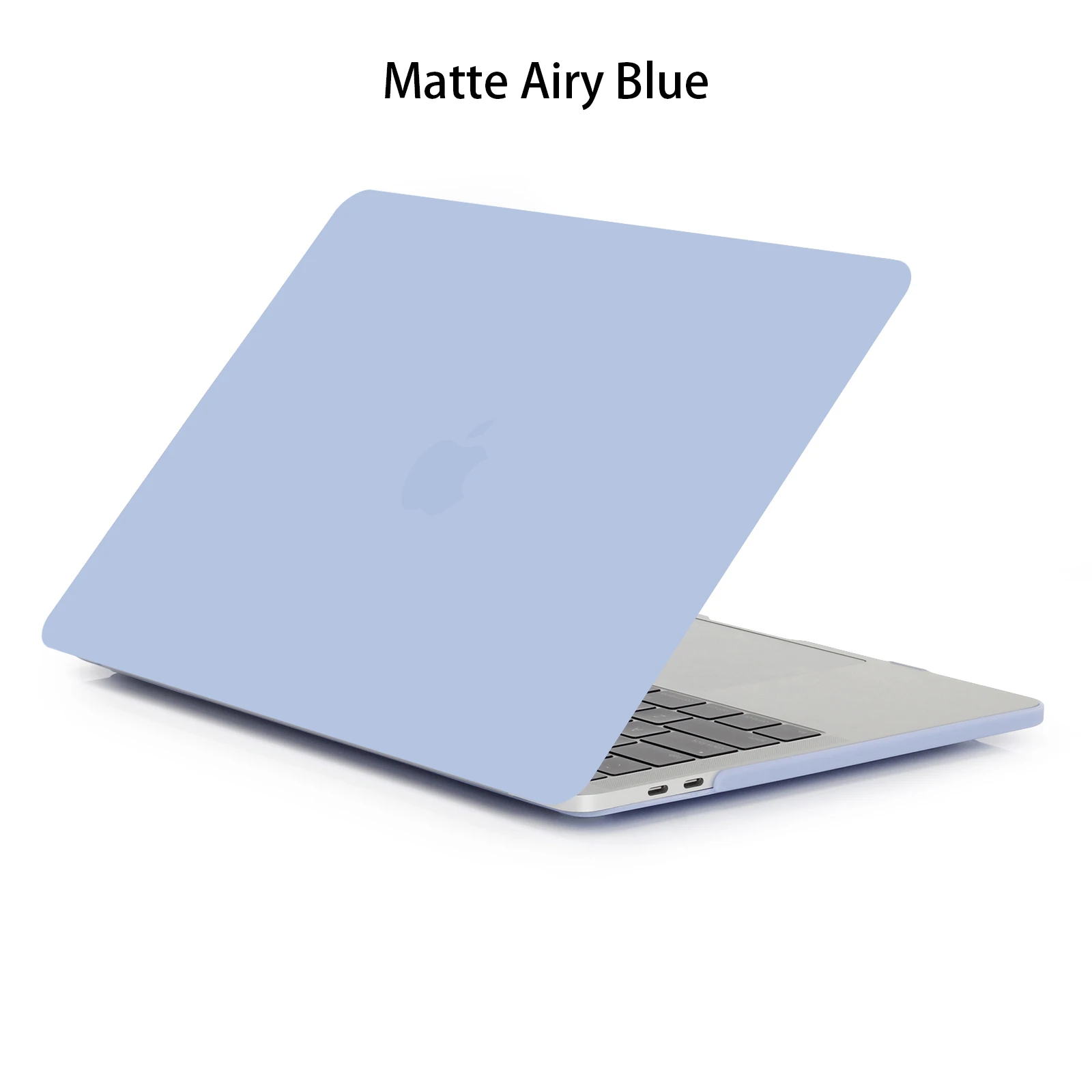 Прозрачный/матовый чехол для ноутбука MacBook Air Pro retina 11 12 13,3 15, чехол Pro 13 15,4 дюймов с сенсорной панелью A2159 A1707 A1708 - Цвет: Matte Airy blue