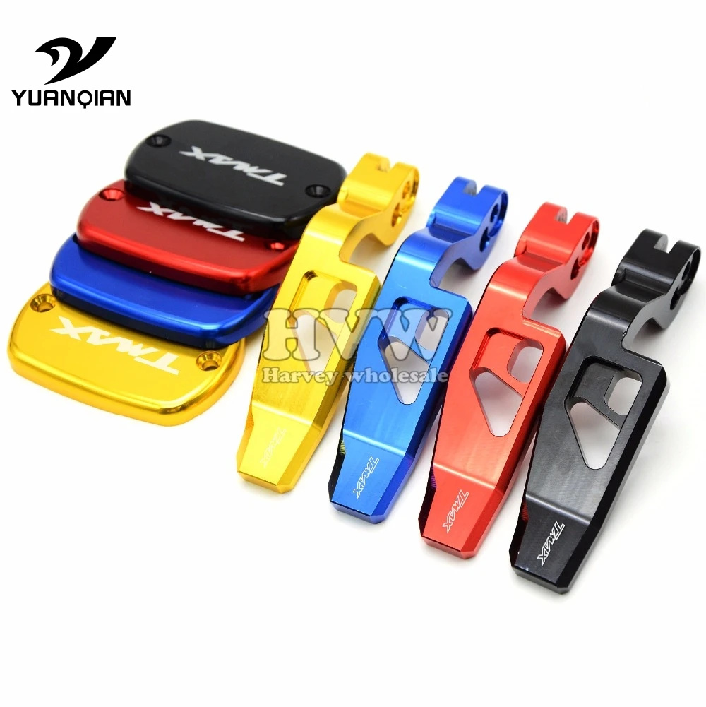 Motorcycle CNC Parking Brake Lever AND Fluid Reservoir Cap Cover For YAMAHA TMAX 530 2012-2016 / T MAX 500 2008-2011 | Автомобили и