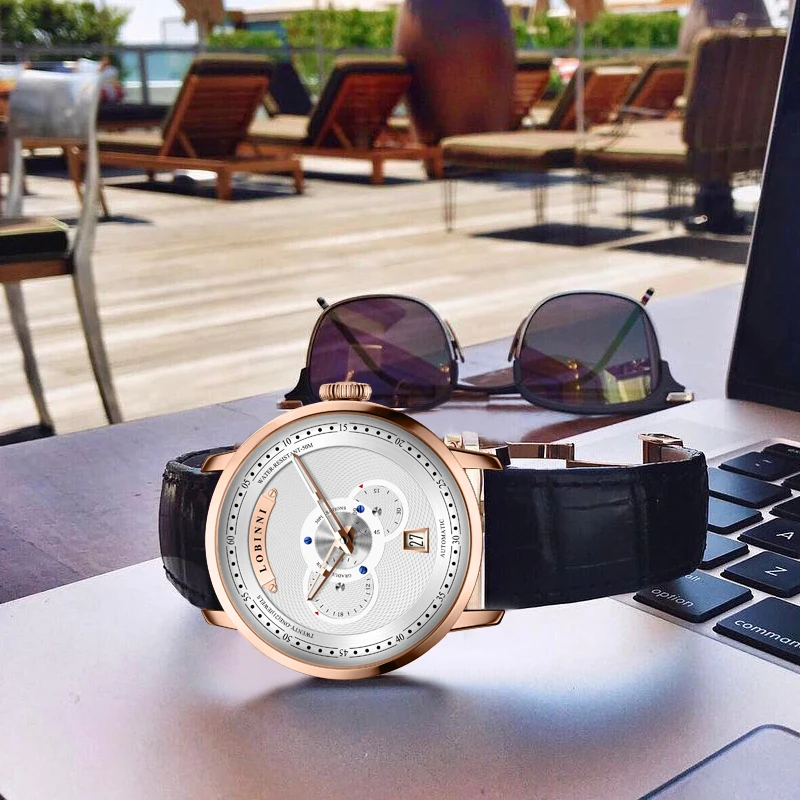  New LOBINNI Men Watch Top Luxury Brand Japan MIYOTA Automatic Mechanical MOVT Men's Watches Sapphir