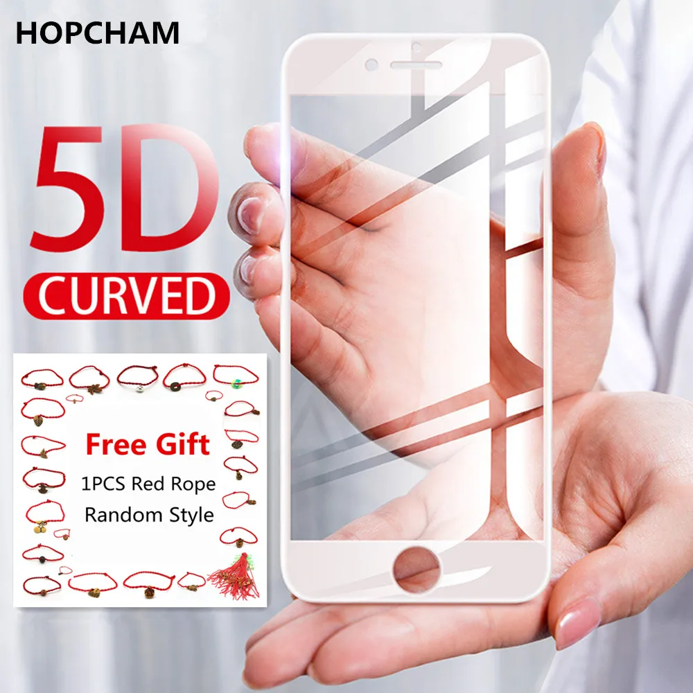 HOPCHAM 5D холодная резьба полное покрытие закаленное стекло для iPhone 7/8 plus 9H 3D/4D защита