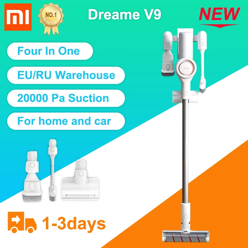 

In Stock Xiaomi Dreame V9 Original Vacuum Cleaner Handheld Wireless Acarid-Killing Strong Suction 400W High-Power